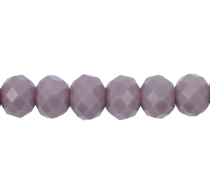 Murano rondela facetada 8mm morado mate 96 x 65unds