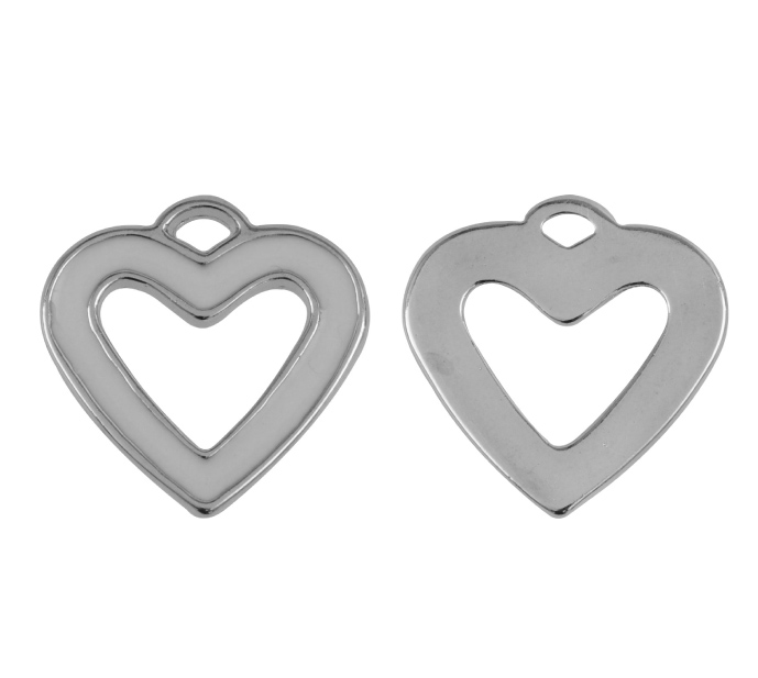 Herraje doble corazon blanco ref.Z-2587 20x20xund