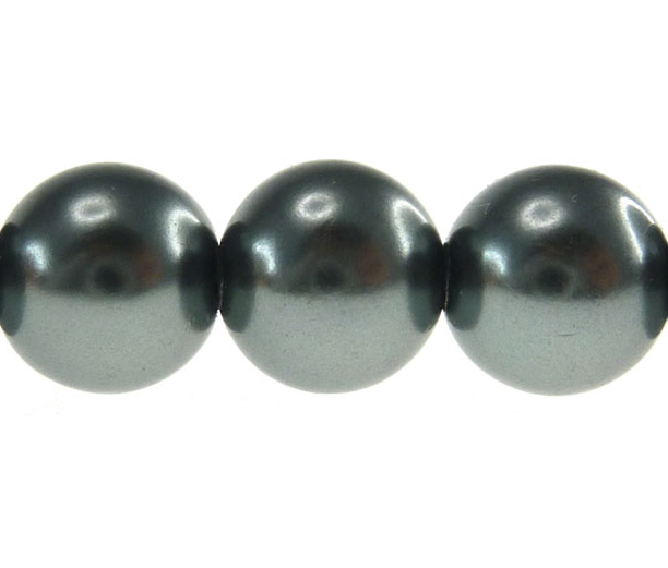 Perla sintetica redonda 12mm hematite CX-69 x 72und