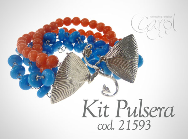 Pulsera fosil salmon x und