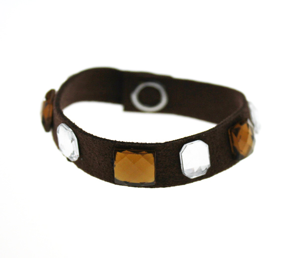 Pulsera Cuero Cafe ACK