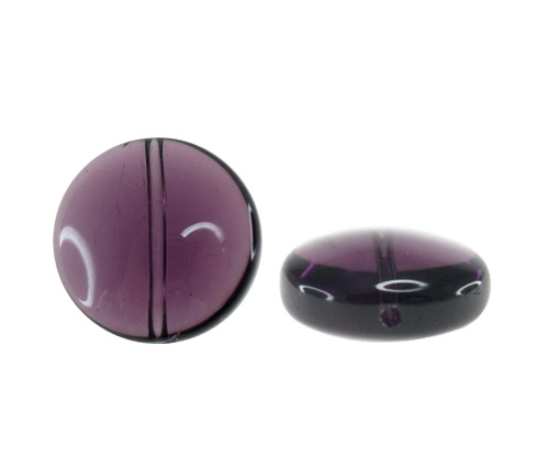 Murano redondo plana 14mm purpple B2 x unds