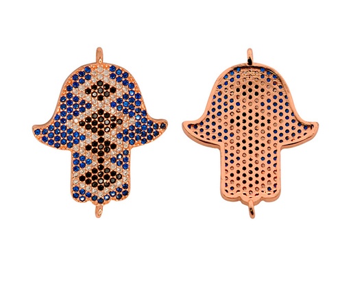 [23767] Link micropave mano hamsa 28x22mm B49/RP x und