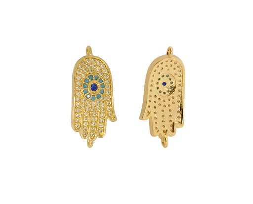 [23793] Link micropave mano hamsa 25x11mm B5/GP x und