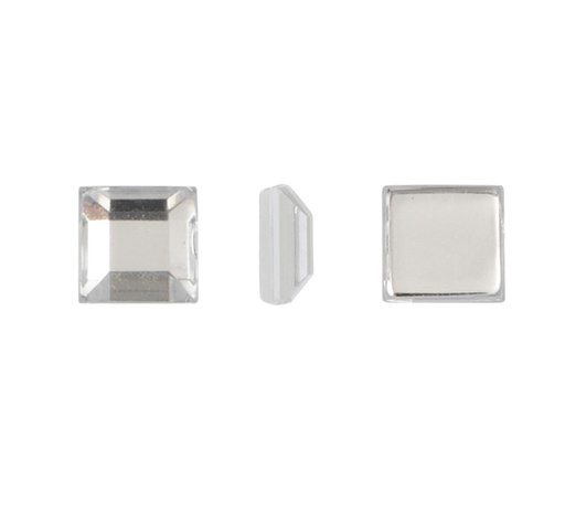 [25905] Acrilico K1014 cuadrado plano 5mm crystal 2 x und