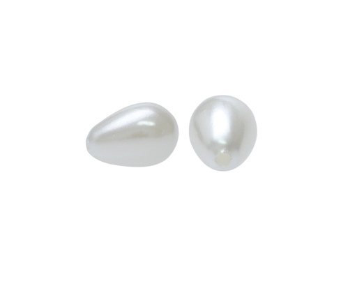 [26730] Perla sintetica gota 1H 6x8mm cream A-03 x und