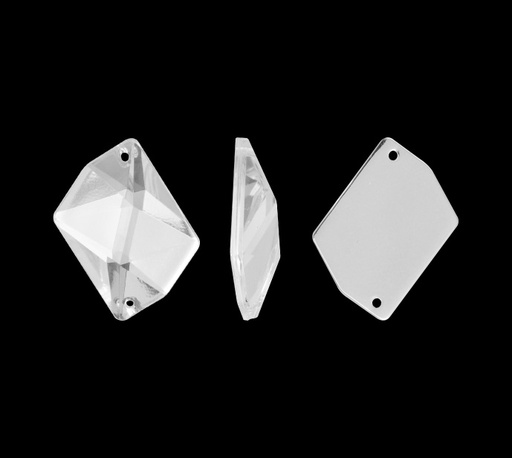 [28345] Piedra hilo B41 irregular plano 18mm crystal 2 x und