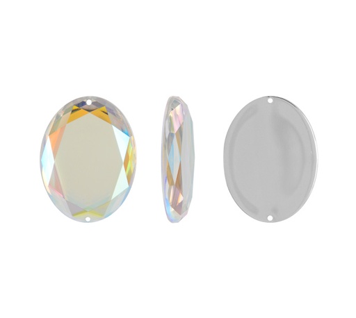 [28377] Piedra hilo B23 oval plano 13x18mm aurore boreale 14 x und