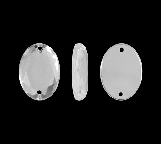 [28378] Piedra hilo B23 oval plano 15x21mm crystal 2 x und