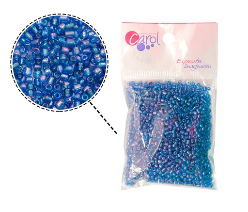 [29366] Mostacilla china 8/0-3mm light sapphire AB x 50 gr