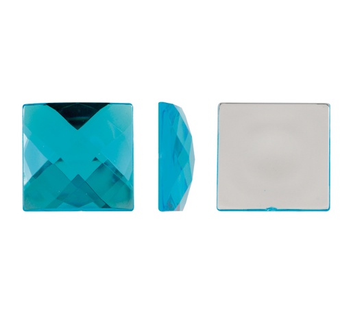 [29804] Acrilico K1026 cuadrado plano 25mm aguamarine 25 x und