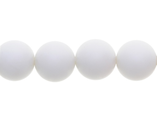 [30967] Sarta redonda 12mm white matte x 32 unds