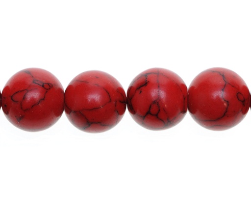 [30976] Sarta redonda 12mm rojo veteado x 33unds