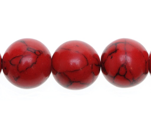 [30977] Sarta redonda 14mm howlite red x 28 unds