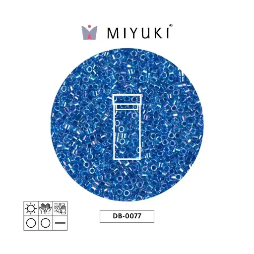 [31313] Miyuki delica 11/0 DB0077 blue lined crystal AB x 3g