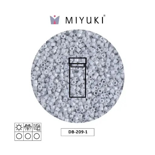 [31371] Miyuki delica 11/0 DB0209-1 opaque light grey luster x 3g