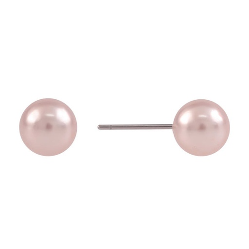 [12242] Topo Perla sintetica redonda 8mm rose A-04 x par