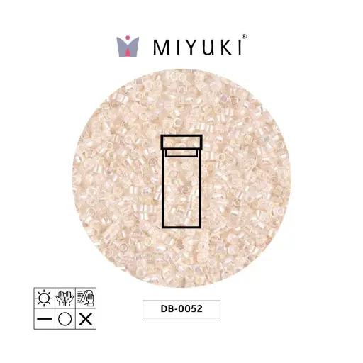 [31024] Miyuki delica 11/0 DB0052 pale peach lined crystal AB x 3g