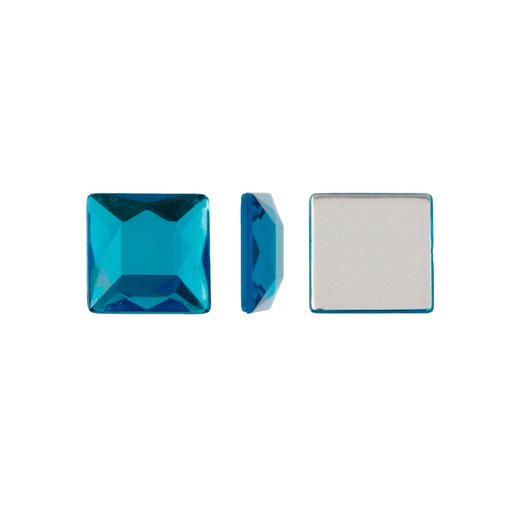 [22947] Acrilico K1014 cuadrado plano 14mm blue zircon 39 x und