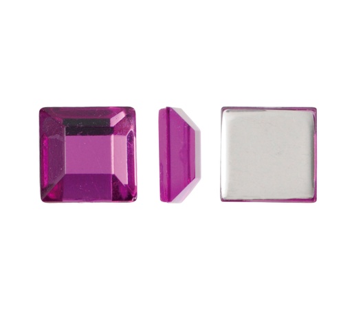 [15691] Acrilico K1014 cuadrado plano 6mm purple velvet 5 x und