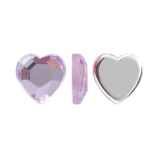 [25644] Acrilico K1020 corazon plano 5mm violet 9 x und