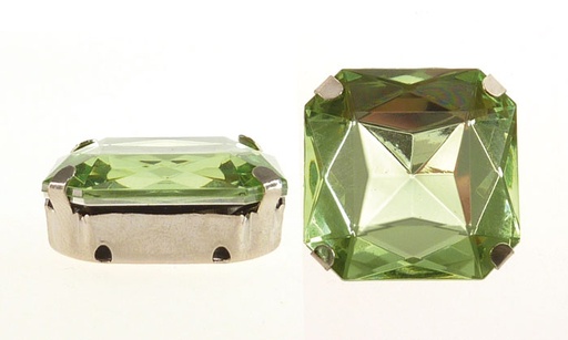 [12018] Acrilico K1034 asscher con cono 23mm/nq peridot 34 x und