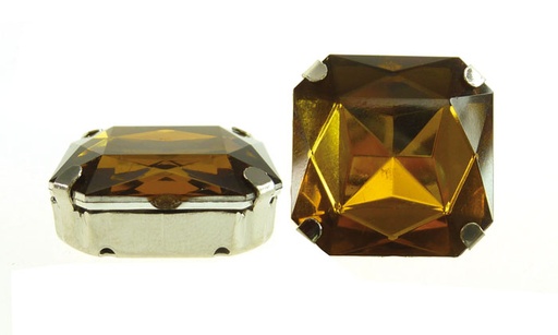 [12021] Acrilico K1034 asscher con cono 23mm/nq topaz 7 x und