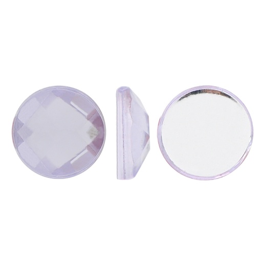 [18741] Acrilico K1021 redondo plano 6mm light amethyst 20 x und