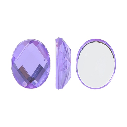 [10066] Acrilico K1029 oval plano 8x10mm tanzanite 29 x Unidad