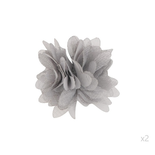 [22884] Flor organza 4-4.5cm N.151 gris x par