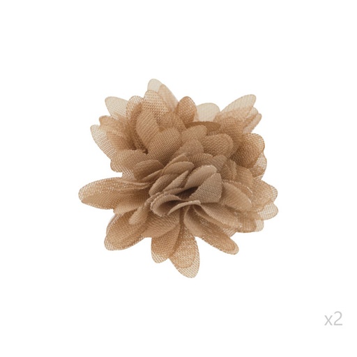 [22908] Flor organza 4-4.5cm N.196 camel x par