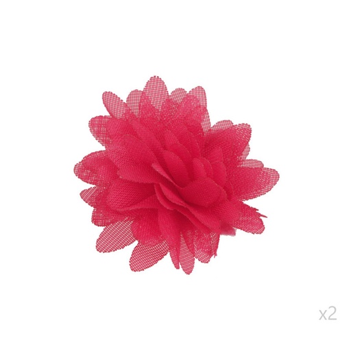 [22911] Flor organza 4-4.5cm N.2 fucshia x par