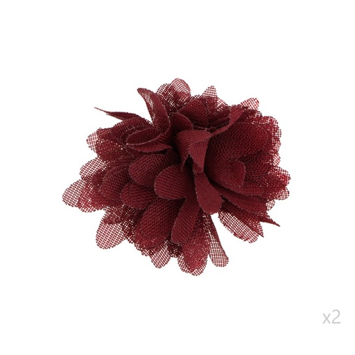 [23010] Flor organza 4-4.5cm N.77 marsala x par