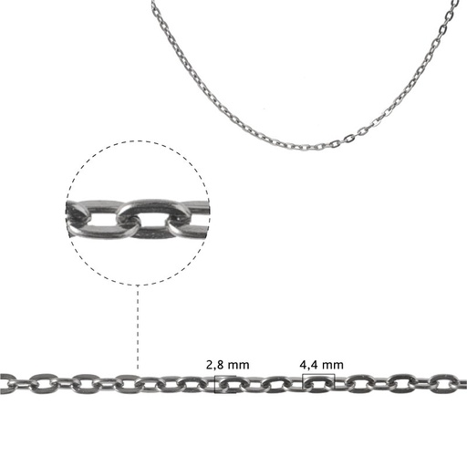 [22917] Cadena aluminio K2104 4.4X2.8X0.8mm K-26 # 2 x 50m