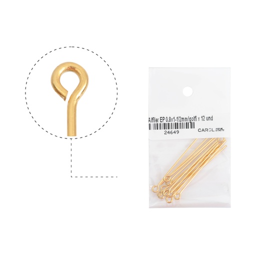 [24649] Alfiler eye pin 0.8x1-1/2mm/Golfi x 12und