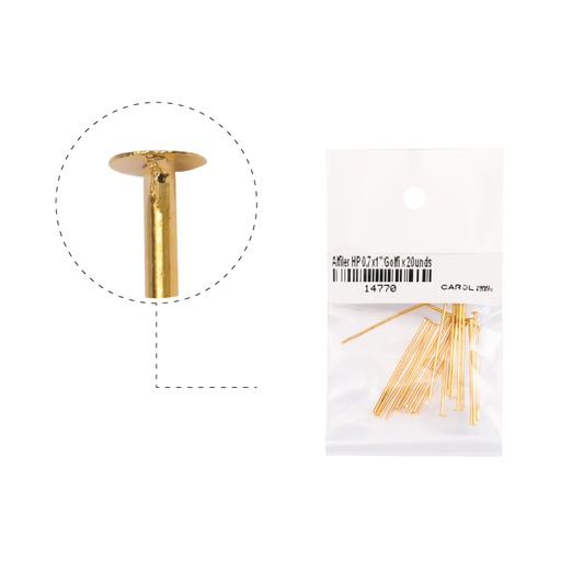 [14770] Alfiler head pin 0.7x1'/Golfi x 20unds