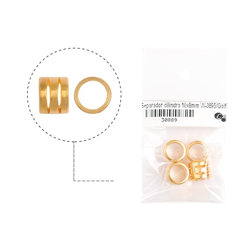 [30889] Separador cilinduo 10x8mm W-3895/Golfi x 4unds