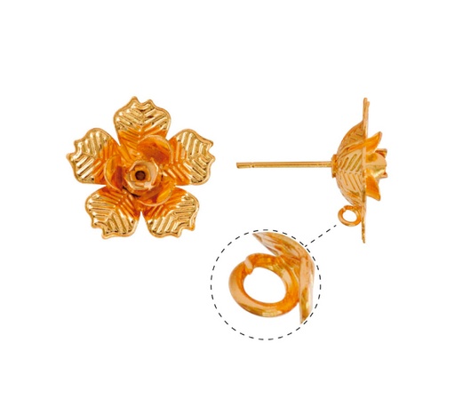 [14528] Aretes flor BW00237 17mm/Golfi x par