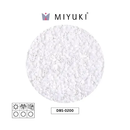 [12326] Miyuki delica 15/0 DBS0200 opaque chalk white x 50g