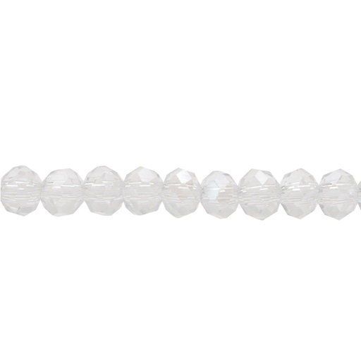 [25793] Murano rondela facetada 3mm crystal 02 AB x aprox 115und