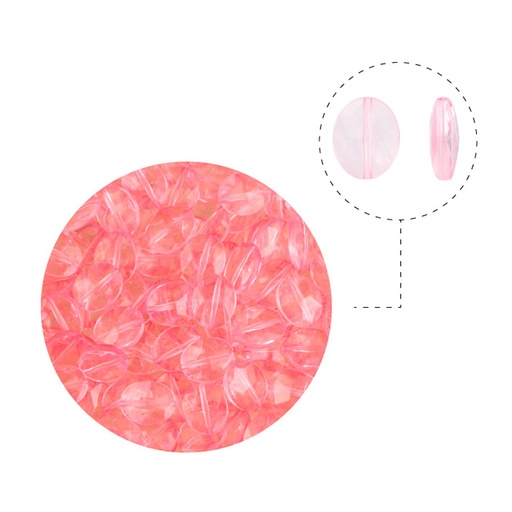 [20270] Acrilico 2480 oval 13x11mm light rose x lb (1191 pcs)