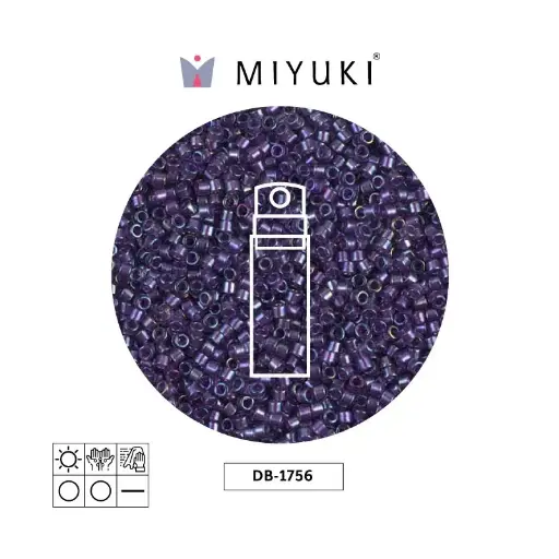 [30593] Miyuki delica 11/0 DB1756 spkl purple lined amethyst AB x 10g