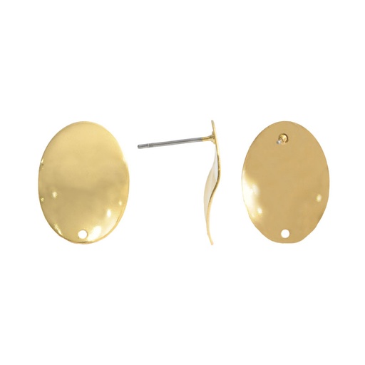 [31237] Arete oval prensado con perforacion 20mm/golfi x par