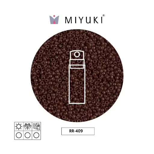 [24737] Mostacilla Miyuki rocalla 15/0 RR409 opaque chocolate x 10g