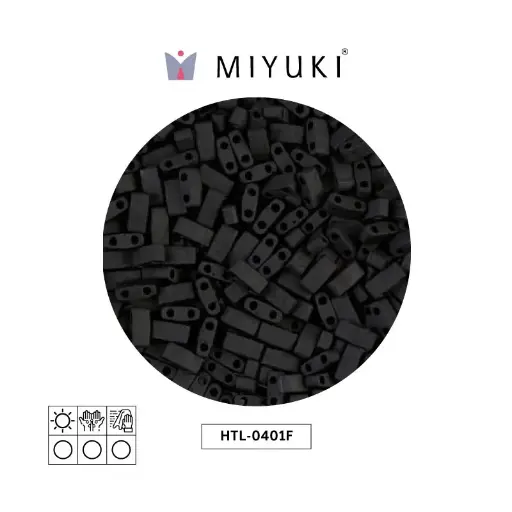 [29401] Miyuki half tila 5x2.3x1.9mm HTL0401F matte black x 250G