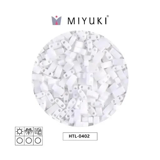 [20460] Miyuki half tila 5x2.3x1.9mm HTL0402 white x 250G