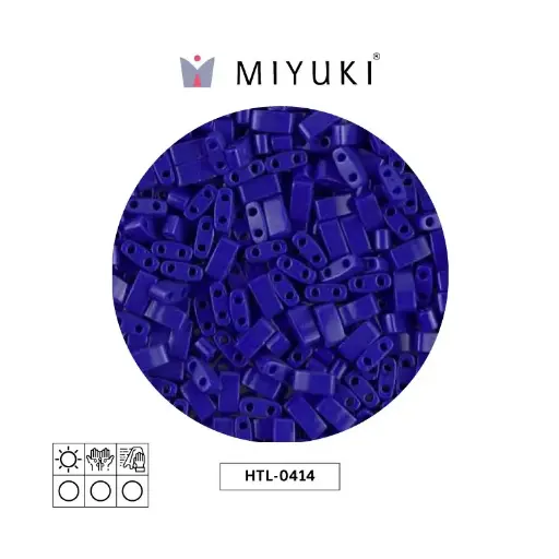 [31250] Miyuki half tila 5x2.3x1.9mm HTL0414 opaque cobalt x 250G