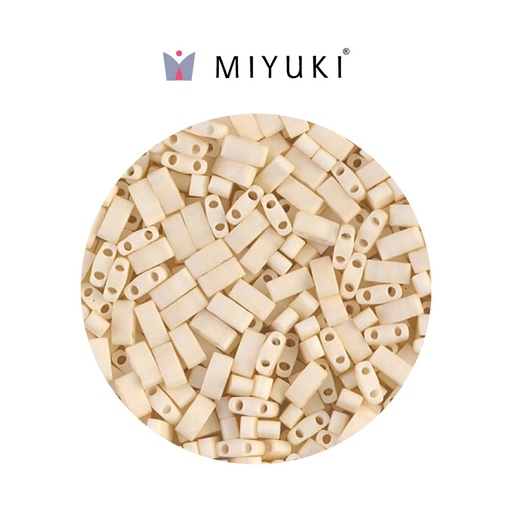 [31246] Miyuki half tila 5x2.3x1.9mm HTL2021 matte opaque cream x 250G