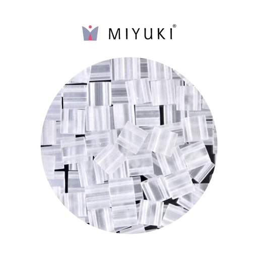 [21420] Miyuki tila 5x5x1.9mm TL0131F matte crystal x 50g