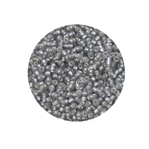 [29933] Mostacilla china 8/0-3mm gris metalizado x 500g